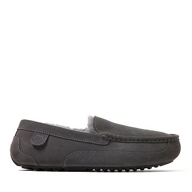 Fireside by Dearfoams Melbourne Genuine Shearling Men's Moccasin Slippers