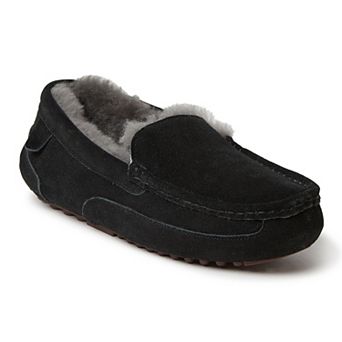 Fireside by Dearfoams Melbourne Genuine Shearling Men's Moccasin Slippers