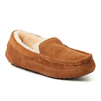 Fireside by Dearfoams Melbourne Genuine Shearling Men's Moccasin Slippers