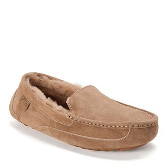Fireside by Dearfoams Melbourne Genuine Shearling Men's Moccasin Slippers