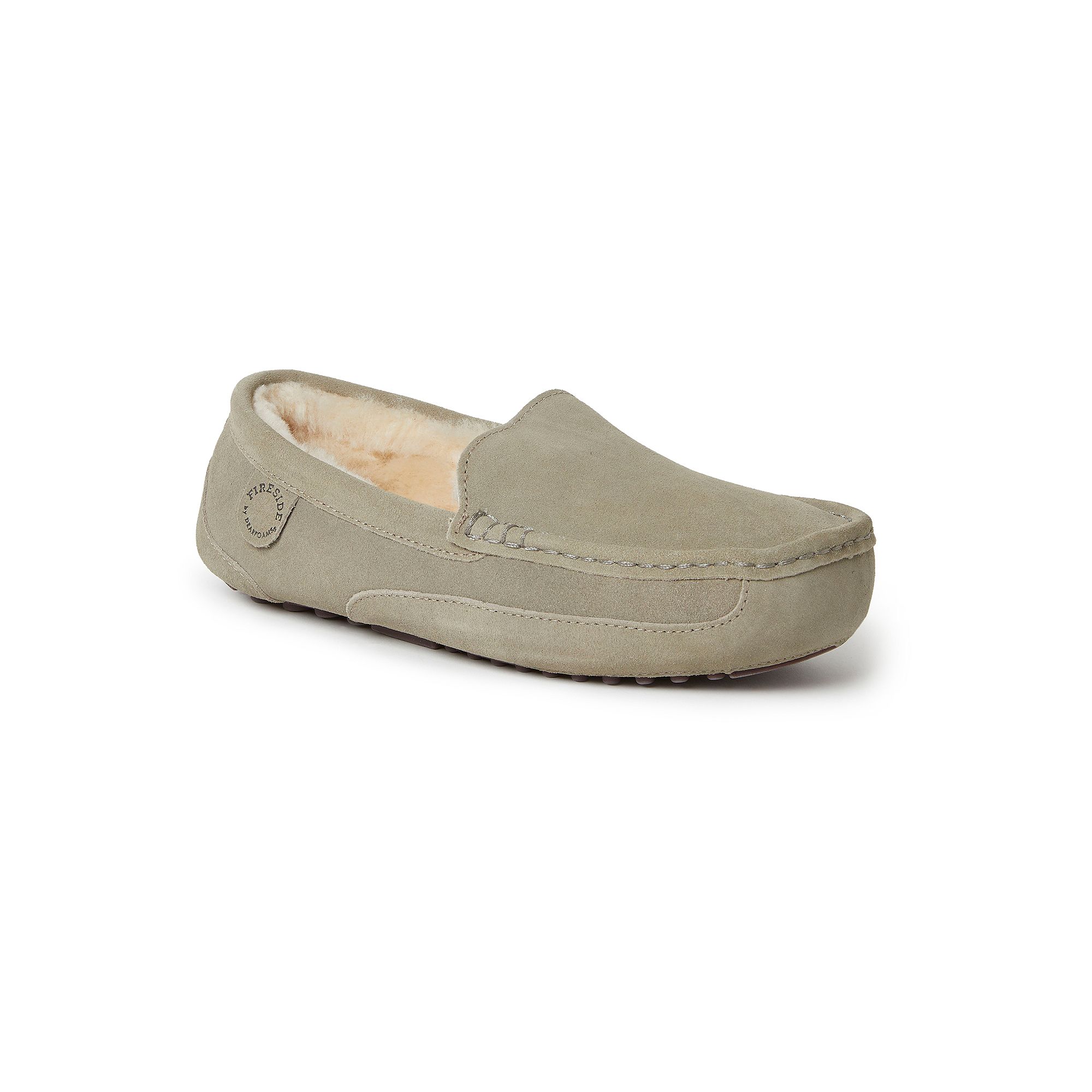 Fireside by Dearfoams Melbourne Genuine Shearling Mens Moccasin Slippers, 