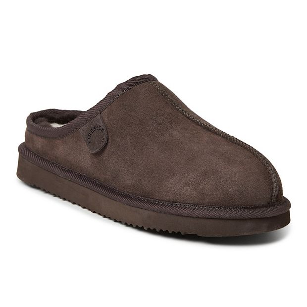 Fireside by Dearfoams Grafton Genuine Shearling Clog 10 Men's Chestnut