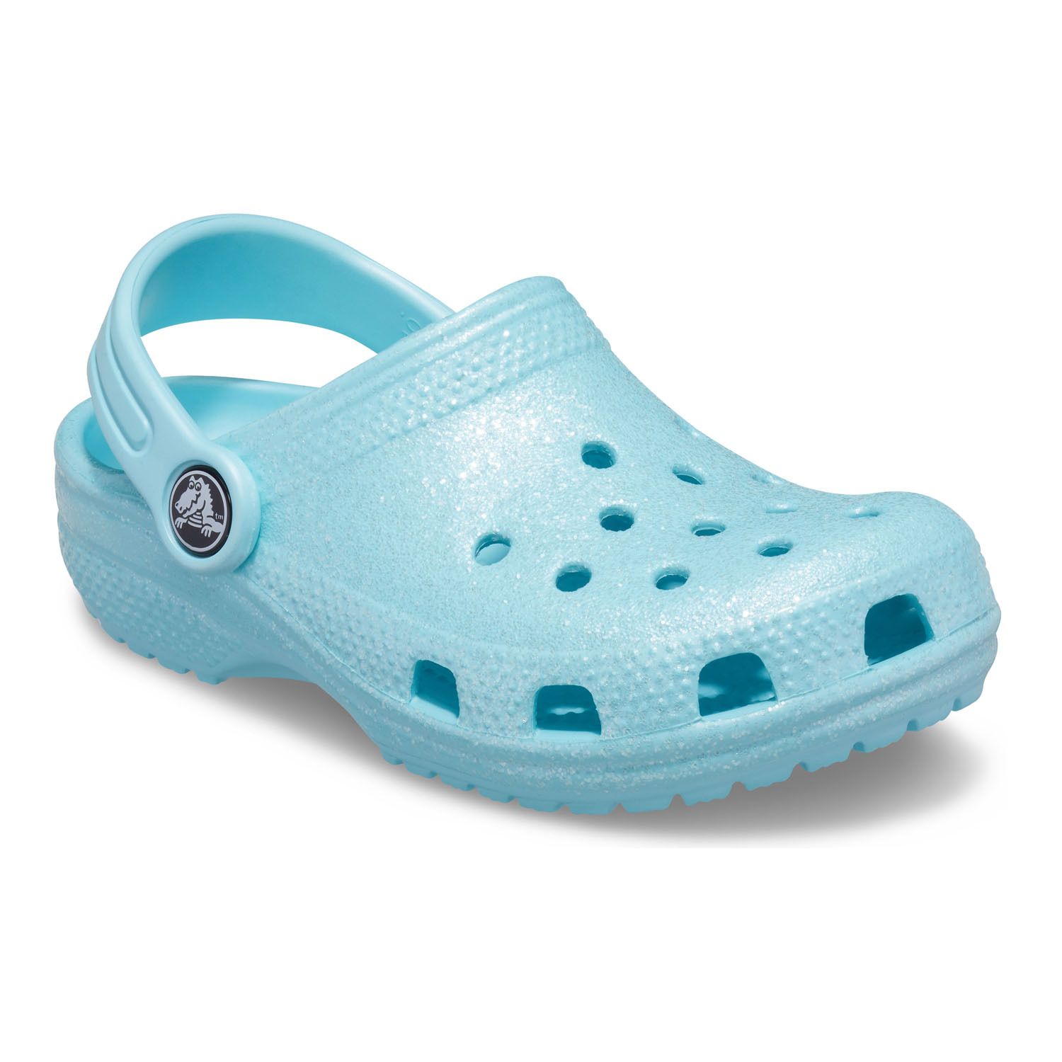 pale blue crocs with fur