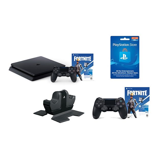 Sony PlayStation 4 1TB Fortnite Bundle with Charging Stand, Extra & PSN $20 Gift Card