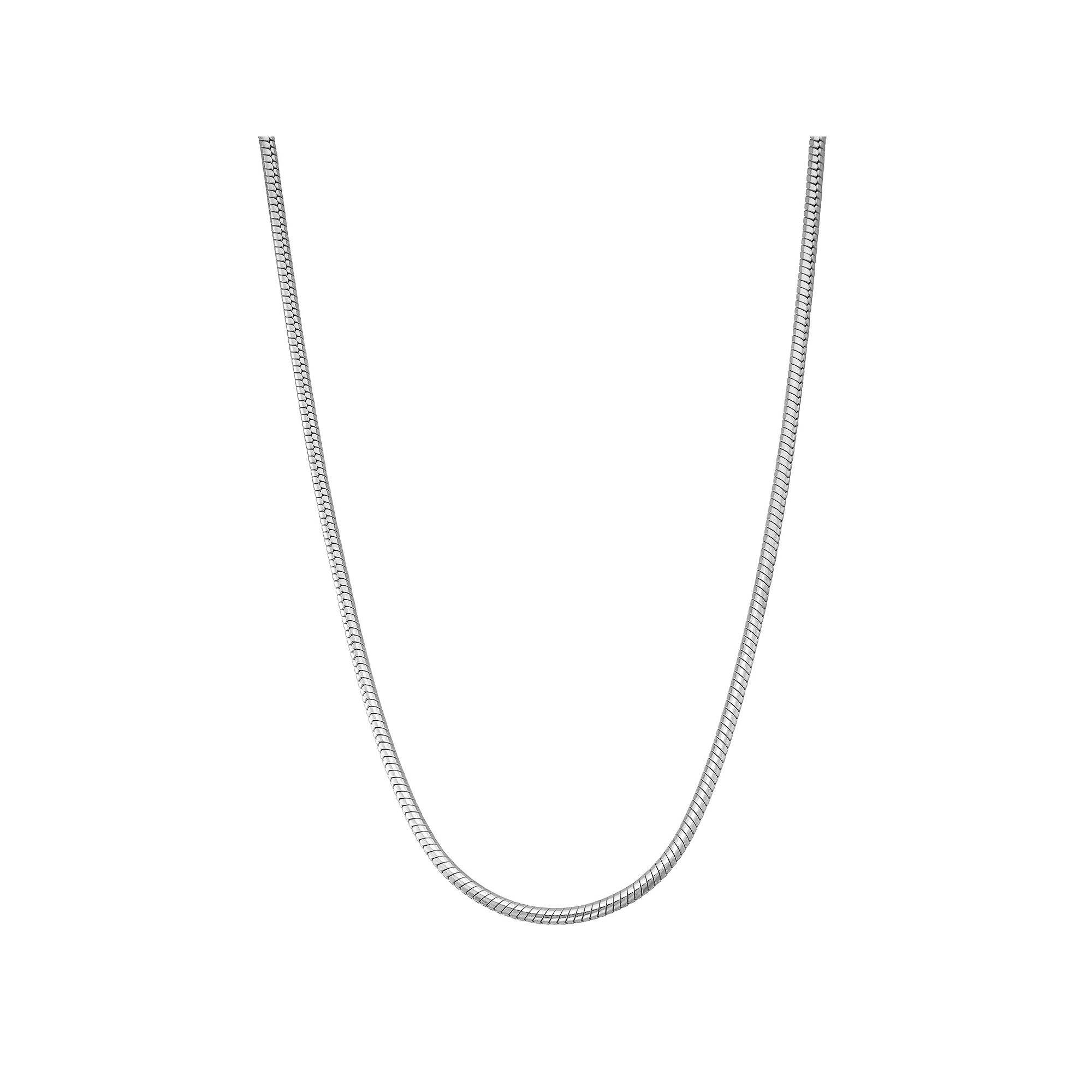 Jordan Blue Mens Sterling Silver Snake Chain Necklace, Size: 24