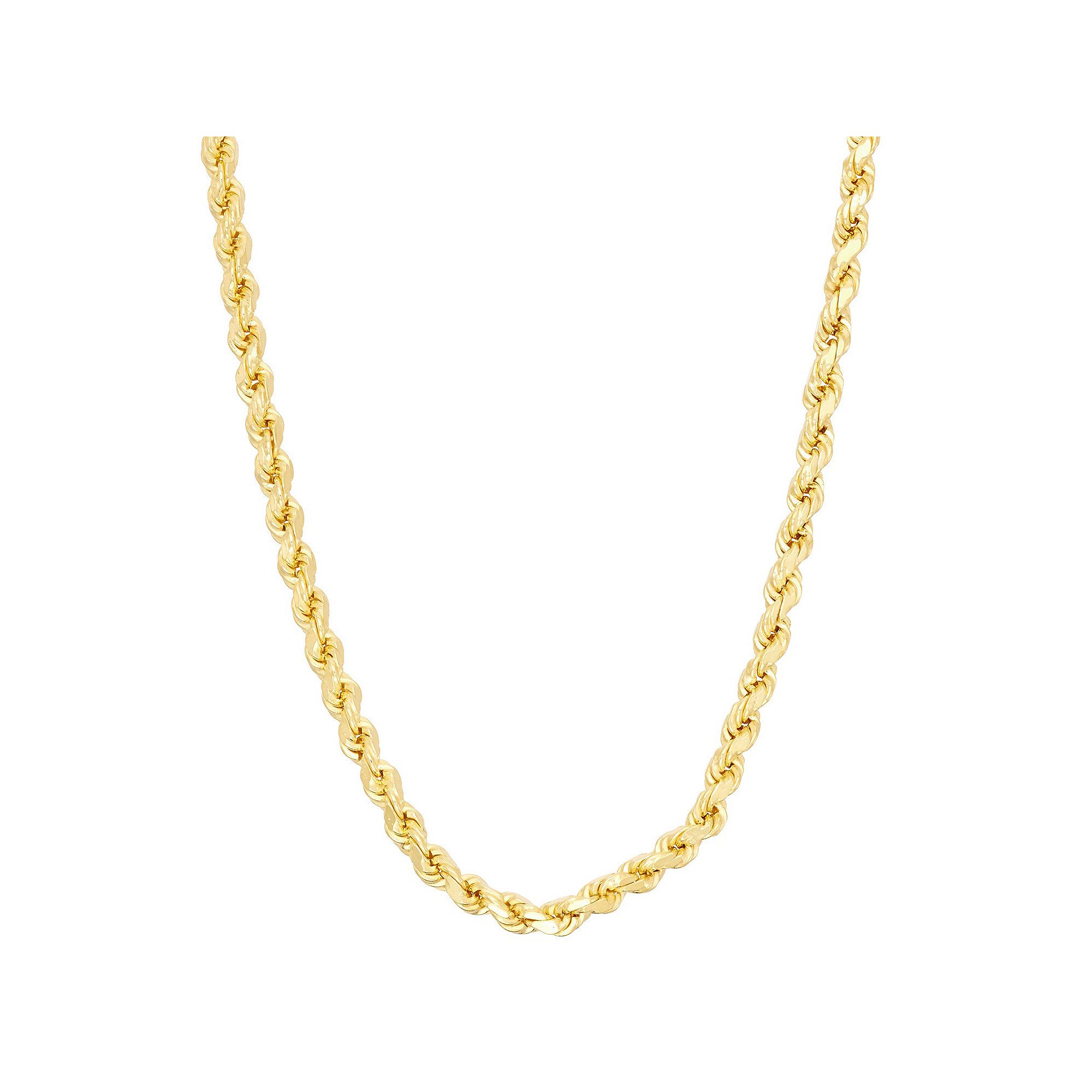 Jordan Blue Mens 14k Gold Over Sterling Silver Rope Chain Necklace, Size: