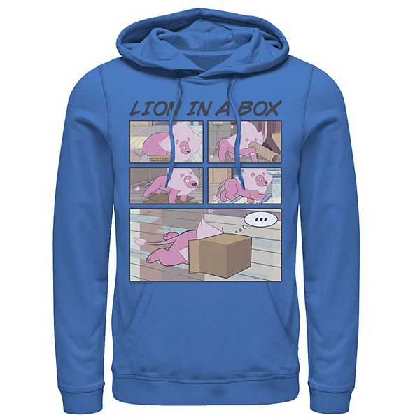 Men's Cartoon Network Stevens Universe Lion In A Box Comic Strip Hoodie
