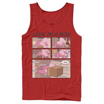 Men's Cartoon Network Stevens Universe Lion In A Box Comic Strip Tank Top