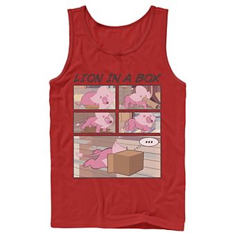 Men's Cartoon Network Stevens Universe Lion In A Box Comic Strip Tank Top