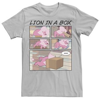 Men's Cartoon Network Steven Universe Lion In A Box Comic Strip Tee