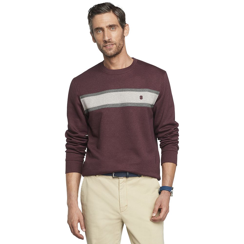 Izod Men's Advantage Performance Crewneck Fleece Sweatshirt – Comfy & Breathable Pullover For Everyday Wear