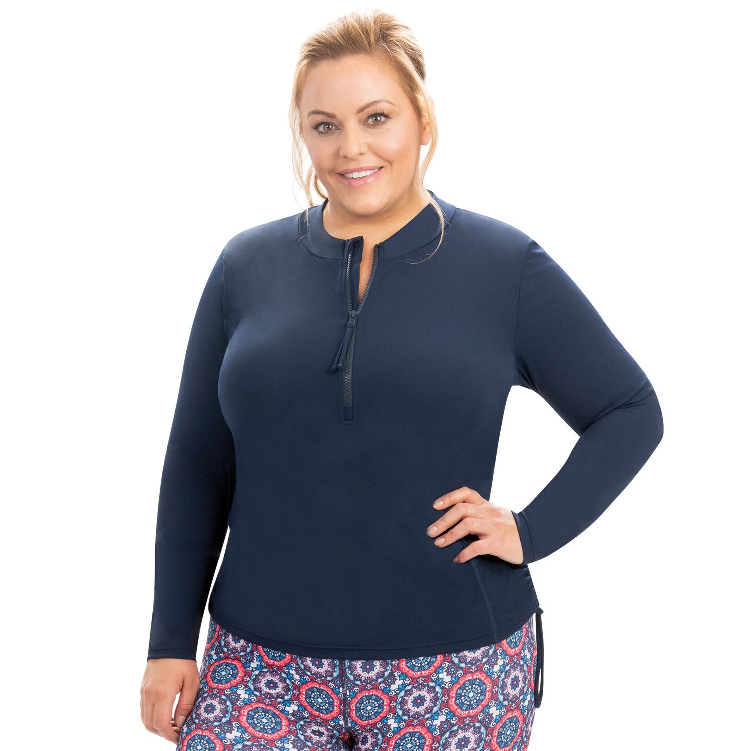 plus size rash guard swim top