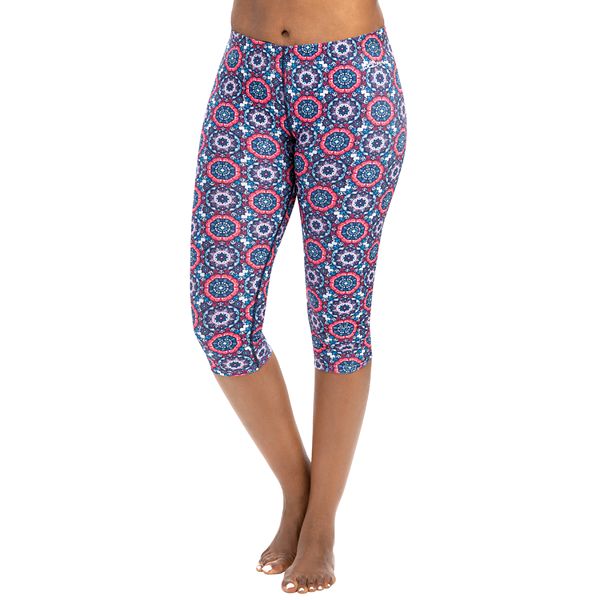 Women's Dolfin Aquashape Circle-Print Swim Capris