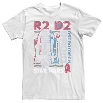 Men's Star Wars Distressed Vintage Astromech Droid R2-D2 Graphic Tee