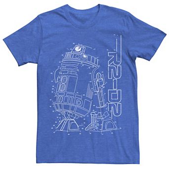 Men's Star Wars R2-D2 Connect The Dots Line Art Tee