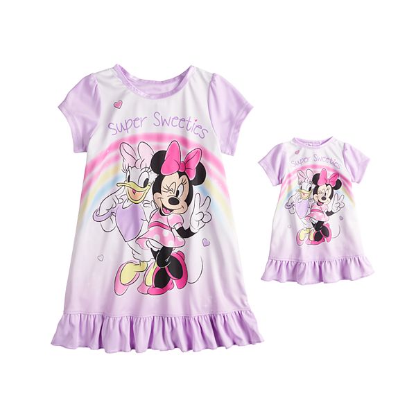Kleding Meisjeskleding Pyjamas & Badjassen Jurken Minnie Mouse and Daffy Duck Pink Robe Kids 