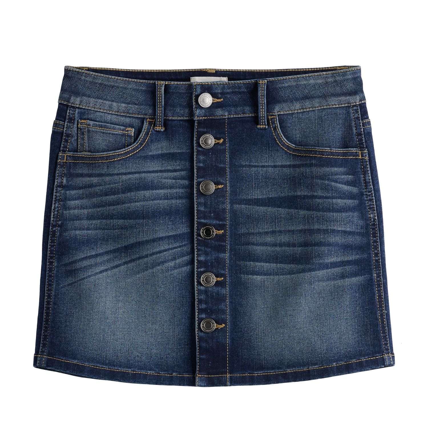 kohls blue jean skirt