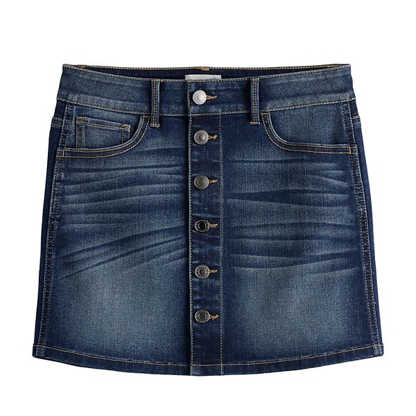 Kohls blue shop jean skirt