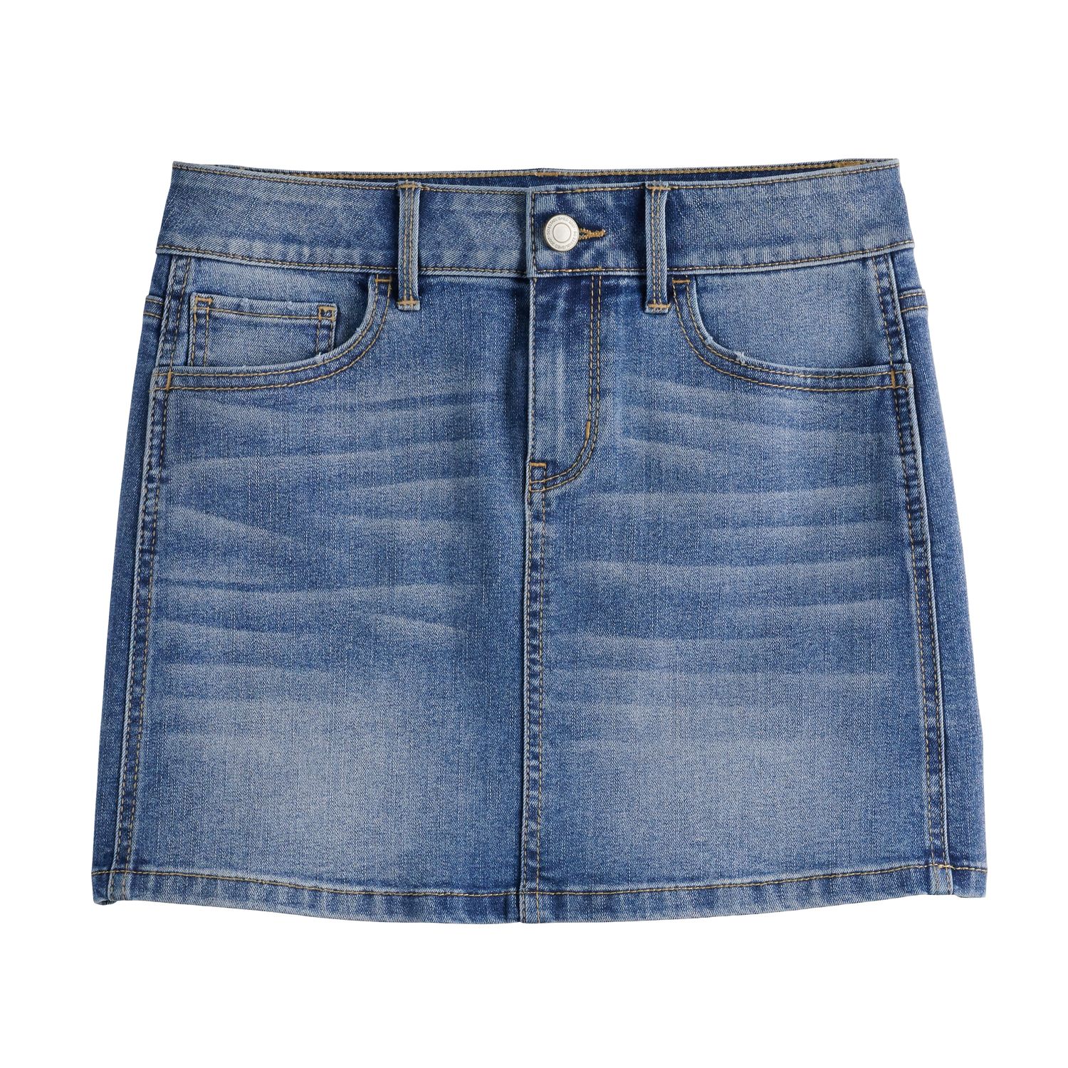 plus jean skirt