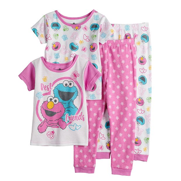 Toddler Girl Sesame Street Elmo & Cookie Monster Tops & Bottoms