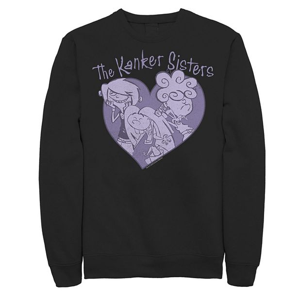 Men's Ed Edd And Eddy The Kanker Sisters Purple Hue Heart Fleece