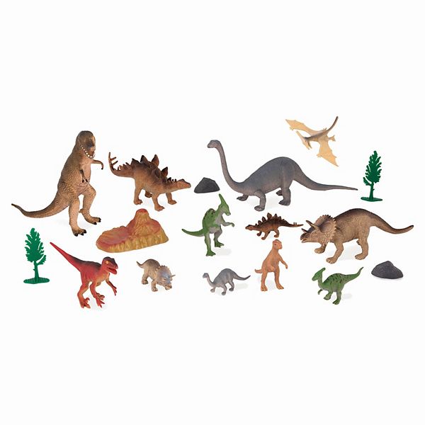Tub of 18 pieces Dinosaurs Set 