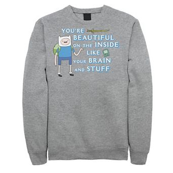 Men's Adventure Time Finn You're Beautiful On The Inside Portrait Fleece