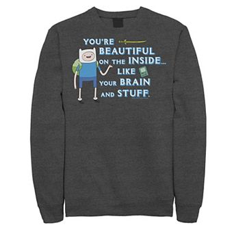 Men's Adventure Time Finn You're Beautiful On The Inside Portrait Fleece