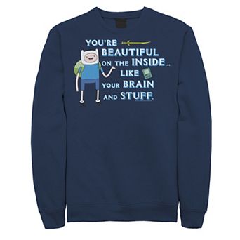 Men's Adventure Time Finn You're Beautiful On The Inside Portrait Fleece