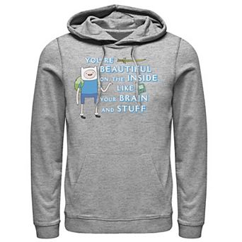 Men's Adventure Time Finn You're Beautiful Inside Portrait Hoodie