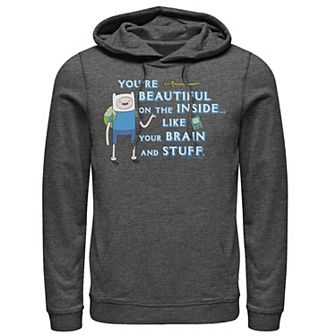 Men's Adventure Time Finn You're Beautiful Inside Portrait Hoodie