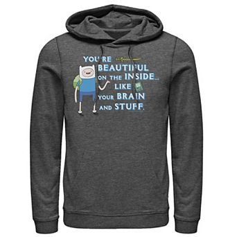 Men's Adventure Time Finn You're Beautiful Inside Portrait Hoodie