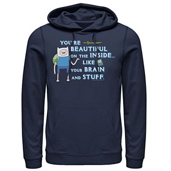 Men's Adventure Time Finn You're Beautiful Inside Portrait Hoodie