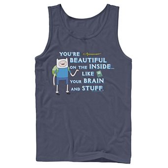 Men's Adventure Time Finn You're Beautiful On The Inside Portrait Tank Top