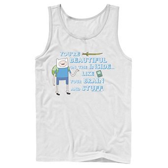 Men's Adventure Time Finn You're Beautiful On The Inside Portrait Tank Top