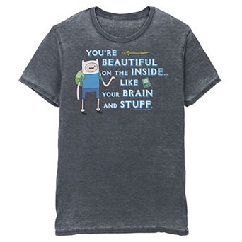 Men's Adventure Time Finn You're Beautiful Inside Portrait Tee