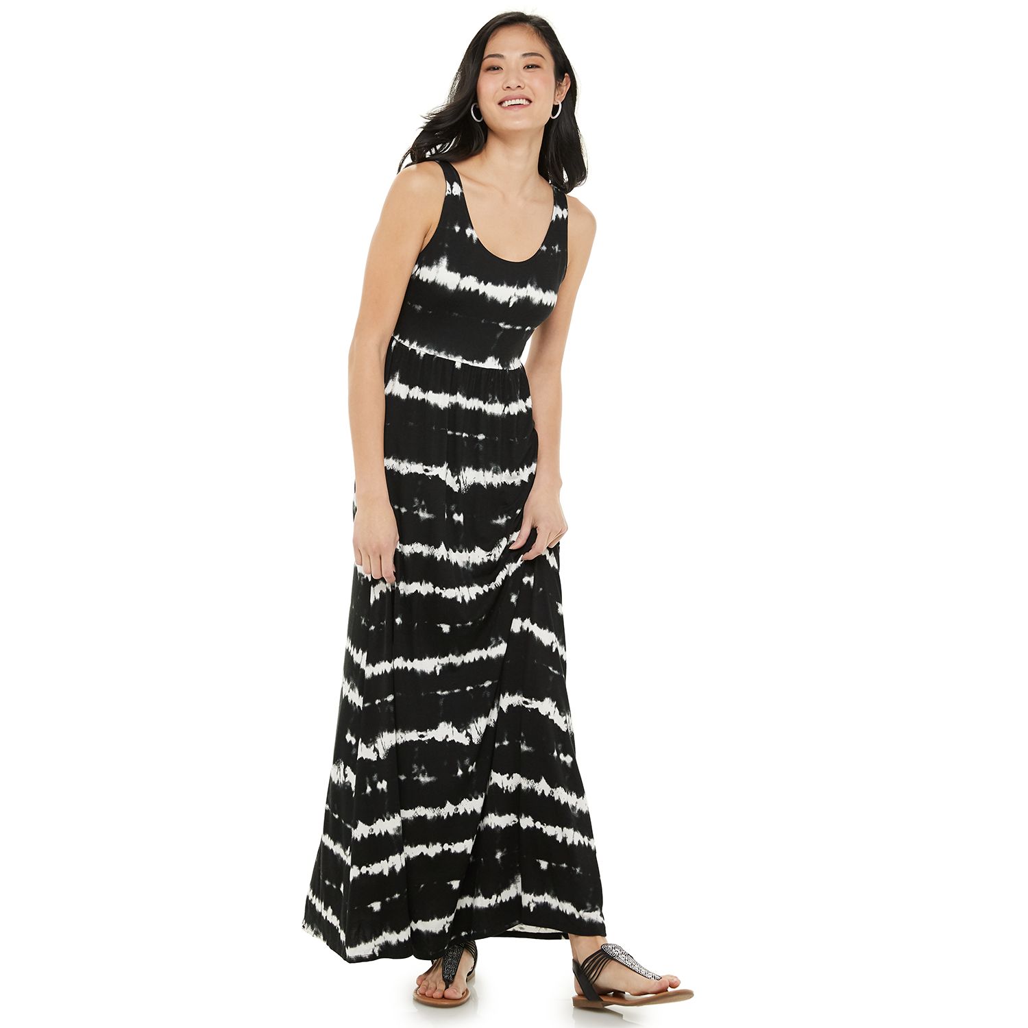 kohls black maxi dress