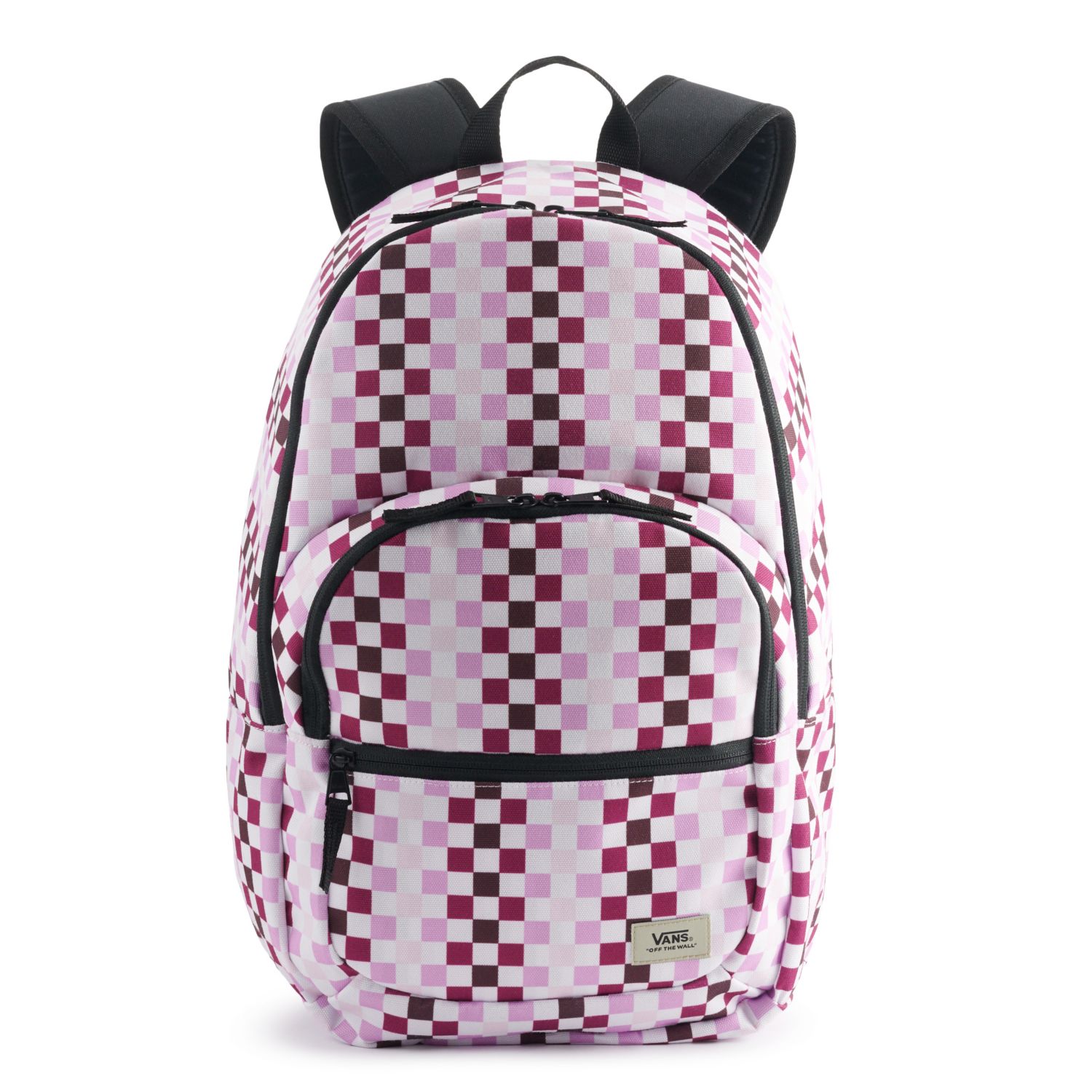 pink checkered vans bookbag