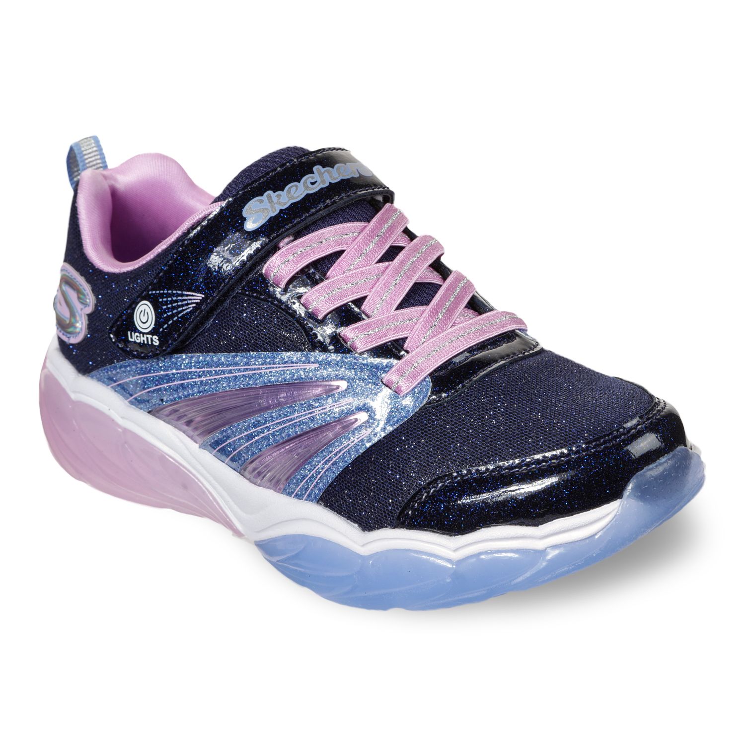 girls navy sketchers