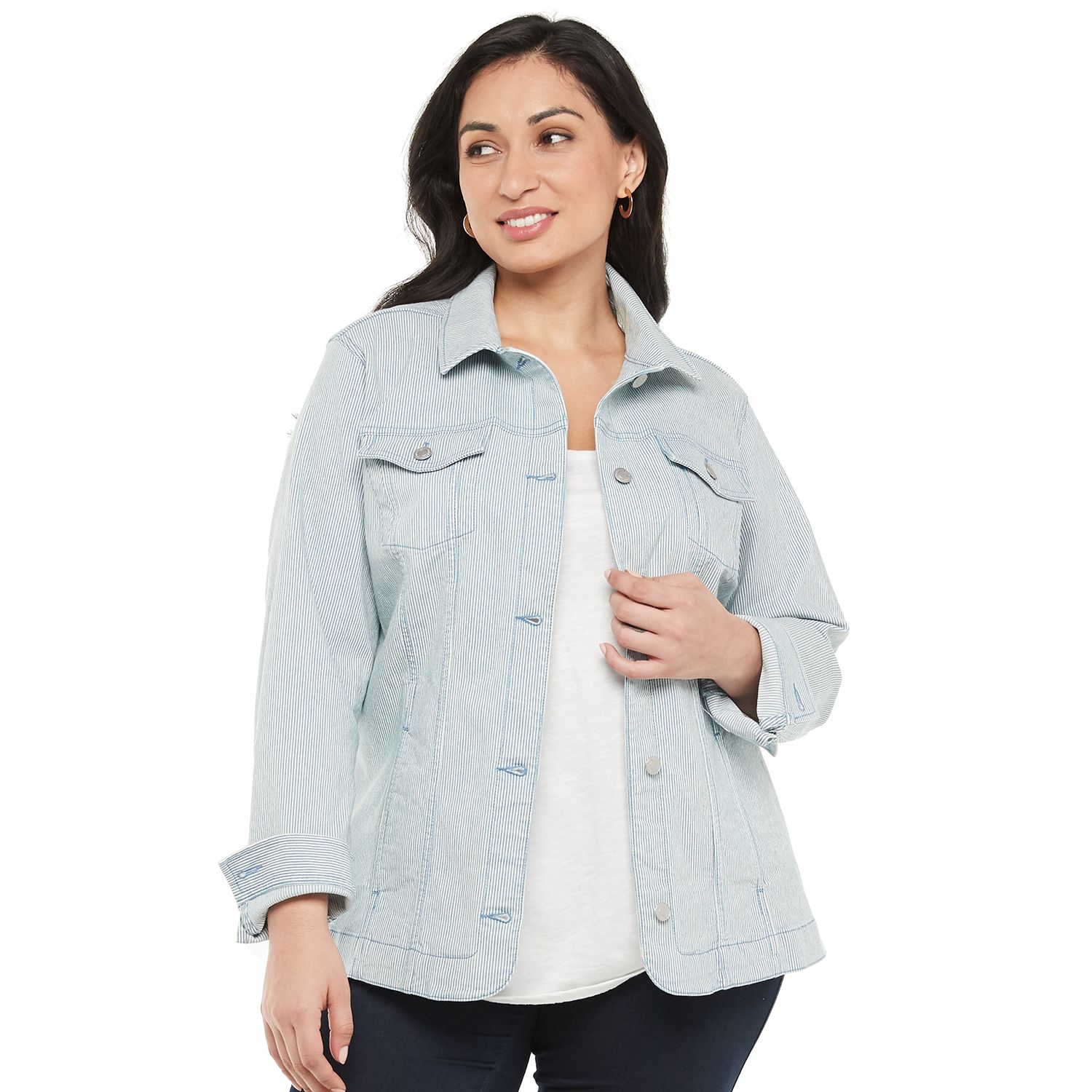 kohls plus size jean jackets