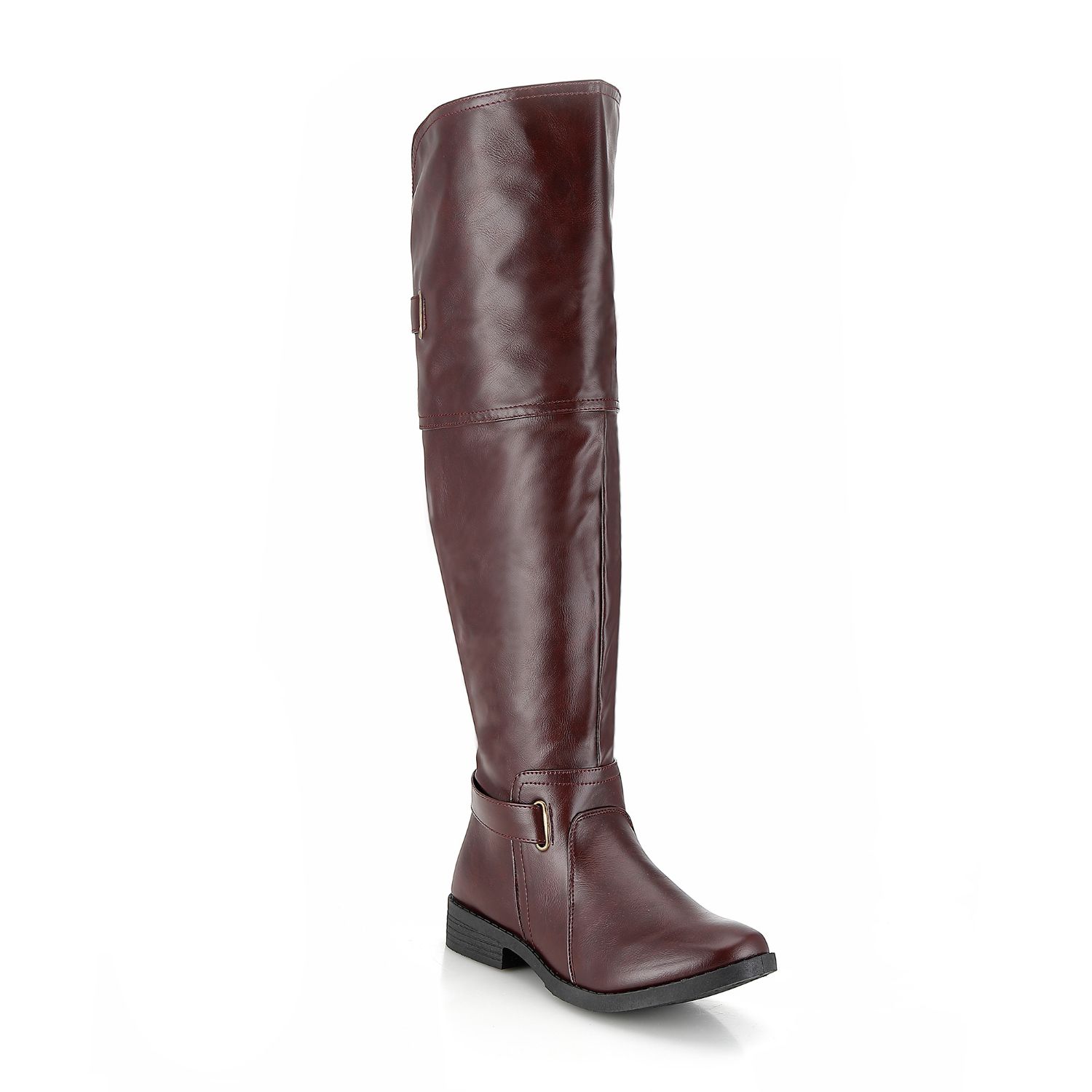 kohls burgundy boots