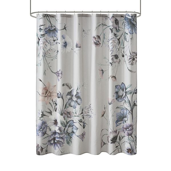 Madison Park Gisele Floral Printed Cotton Shower Curtain