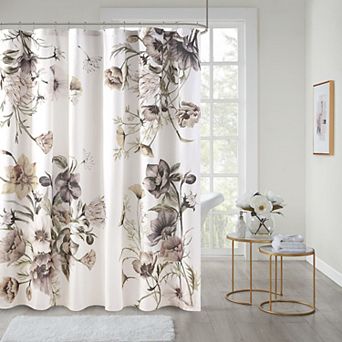 Madison Park Gisele Floral Printed Cotton Shower Curtain