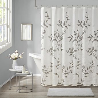 Madison Park Vera Burnout Printed Shower Curtain
