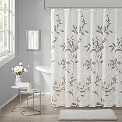 Details about   Madison Park Spa Waffle Shower Curtain Pieced Solid Microfiber Fabric with 3M Sc 