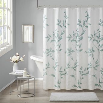 Madison Park Vera Burnout Printed Shower Curtain