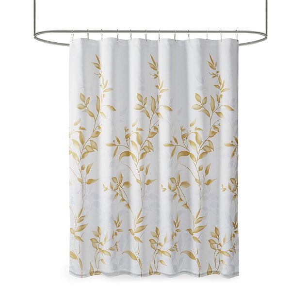 Madison Park Vera Burnout Printed Shower Curtain