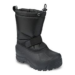 BIGU Snow Boots Girls Boys Outdoor Waterproof Winter Flat Shoes with Fur Lined Toddler/Little Kid/Big Kid 