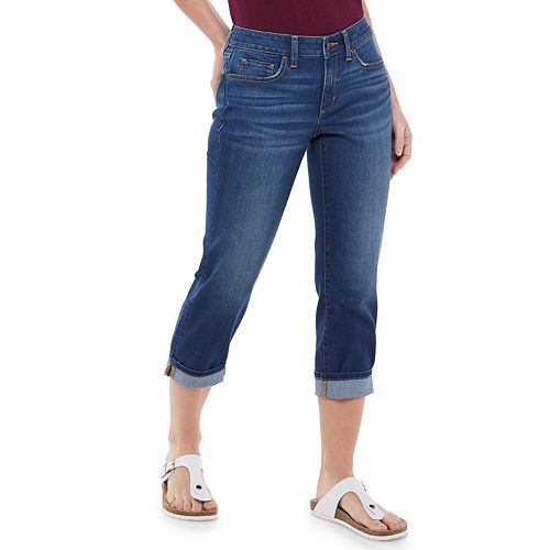 MELDVDIB Women's Capri Jeans Floral Print Denim Capris Pants Stretch Yoga  Leggings Summer Cropped Jean Trousers with Pockets : : Clothing