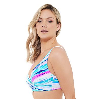 Women's Apt. 9® Striped Surplice Bikini Top